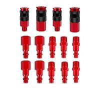 Cpolebev 14Pcs Air Hose Fittings,Air Coupler Industrial Type Air Plug Kit, 1/4 Inch Threads Size, Air Compressor Parts