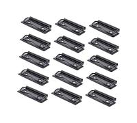 Cpolebev 15 Piece Stationery Plate Holder Stainless Steel Clips Pocket Folders Office Folders Black Mountable Clipboards Clips File