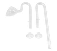 Cpolebev 16 mm Aquarium Glass Inflow Outflow Lily Pipe Tube Fish Tank Aquatic Water Plant Canister Filter Suction Cup Hose Set
