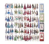Cpolebev 160Pcs Vintage People Washi Stickers for Journaling Scrapbooking,Retro Women Scrapbook Sticker for Junk Journals