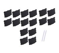 Cpolebev 16Pcs Plastic Basket Bin Label Clip on Removable Label Kitchen Pantry Basket Label Clip with 2 Pcs White Chalk Markers