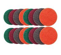 Cpolebev 16Pcs Sanding Fleece Set Polishing Pads 5inch for Wood, Stainless Steel, Furniture, Grit 180 400 800 1500