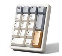 Cpolebev 17 Keys Type C Wired Number Pad Mechanical Numeric Keypad Numpad Gaming Mini Keyboard Programming Keypads Red