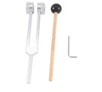 Cpolebev 174 Hz Tuning Fork for Healing Repair Reliever Stress & Healing Musical Instrument with Silicone Hammer Tuning Fork Silver Tuning Fork Set 1Set