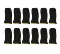 Cpolebev 18-Pin Carbon Fiber Finger Sleeves for Mobile Games Contact Screen Finger Sleeves (12 Pcs)
