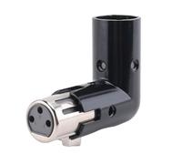 Cpolebev 1Pcs Dual Male and Female L-Shaped Connector Metal Adapter XLR Microphone Cable Adapter with 4 Adjustable Angle Positions