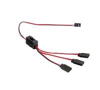 Cpolebev 1PCS RC Servo Extension 1 to 3 Y Wire Cable LED Light Control Power Switch for JR Futaba RC Model