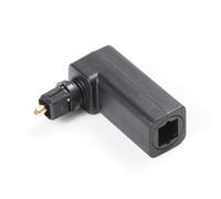 Cpolebev 1Pcs Toslink 90 Degree Optical Audio Cable Adapter Male to Female Right Angle 360 Rotates PC TV DVD Stereo Optical Cable