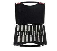 Cpolebev 1Set 5.5Mm-19Mm Hex Socket Sleeve Nozzles Nut Driver Set Power Drills Impact Drivers Gray-Black