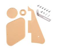 Cpolebev 1set Cream Pickguard/Cavity/Switch Covers/Pickup Selector Plate/Bracket/Screws for LP Style Guitar Replacement