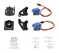 Cpolebev 1Set Dual Axle Servo Gimbal Anti-Vibration Camera Platform Mount PTZ Pan/Tilt with 2PCS 9G Servo Spare Parts with 2PCS 9G Servo for FPV Drone Assembly