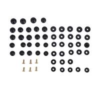 Cpolebev 1Set Faucet Washers, Replacement Kit Flat and Beveled Rubber Faucet Washers and Brass Bibb Screws Assortment