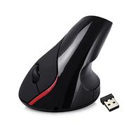 Cpolebev 2.4 Ghz Wireless Vertical Ergonomic Optical Rechargeable 5D 2400DPI Gaming Mouse Black