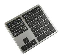 Cpolebev 2.4G Bluetooth Number Pad Ultra-Thin Wireless Numpad USB Rechargeable Numeric Keypad for IOS Android Window Black