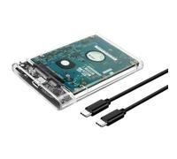 Cpolebev 2.5 Inch HDD SSD Case to USB 3.1 Type C 4TB Transparent External Hard Drive Housing Compatible UASP III Laptop