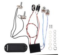 Cpolebev 2 Band Active Bass Guitar EQ Equalizer Preamp Circuit Pickup Black