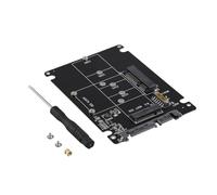 Cpolebev 2 in 1 NGFF M.2 B+M Key Mini PCI-E or mSATA SSD to SATA III Adapter Card for full msata SSD/ 2230/2242/2260/22x80 M2