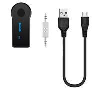 Cpolebev 2-In-1 Wireless Bluetooth Receiver 3.5mm Aux Audio Music Adapter with Hands-Free Functionality USB BT Connectivity