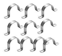 Cpolebev 2 Inch 50mm U-Tube Strap Clamp Heavy Duty U-Tube Strap Clamp 2 Hole U-Tube Strap Clamp U-Bracket Pipe Strap Clamp