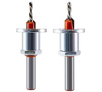 Cpolebev 2 Pack 8mm Metal Drilling Wood Drill Bits Part with Depth Stop for Woodworking, Plastic, Drilling