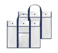Cpolebev 2 Pack Large Poster Storage Bag 31.5 X 25.5inch Bulletin Board Holder Art Portfolio Container for Teachers Classroom