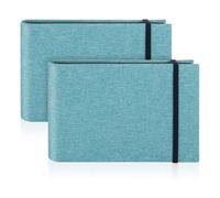 Cpolebev 2 Pack Small Photo Albums, 6x4 Slip in Photo Albums 200 Photos Mini Flip Photo Book Album Portable Cover Memory Blue