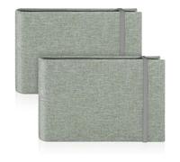 Cpolebev 2 Pack Small Photo Albums, 6x4 Slip in Photo Albums 200 Photos Mini Flip Photo Book Album Portable Cover Memory Gray