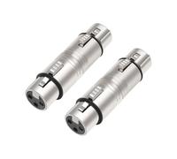 Cpolebev 2 Pack XLR Female to Female, 3 Pin XLR Female to 3 Pin XLR Female Gender Changer Connector for Microphone,Stereo,Mixerr