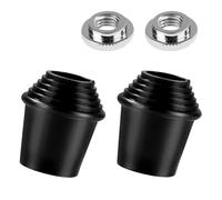 Cpolebev 2 Packs Bass Drum Spur Feet, Bass Drum Legs Threaded Rubber Foot with Lock Nuts for Bass Drum