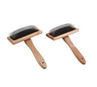 Cpolebev 2 PCS Wool Carders, 6.1InchX4.8Inch Large Hand Carders for Wool, Craft Wool Felt Mixing Tool, Pet Slicker Brush Easy to Use