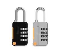 Cpolebev 2 Piece Combination Padlock Small Waterproof Padlocks Black&Silver for School Gym Locker, Gate, Shed, 4 Digit Code Security Locks