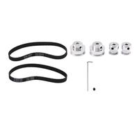 Cpolebev 2 Sets Timing Belt Idler Pulley Aluminum Synchronous Wheel Kit for 3D Printer CNC Mechanical Drive