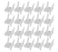 Cpolebev 20 Pcs Acrylic Display Small Collectibles Display Stands for Displaying Crystal Geodes Rock Mineral Fossil Coral S
