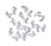 Cpolebev 20 pcs Soft Nail Caps For Cat Pet Claw Control Paws off + Adhesive Glue -Transparent,Size M