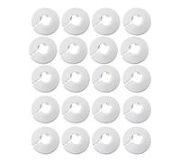 Cpolebev 20 Pieces 1/2 Inch Flange Water Pipe Cover Decoration 16mm White Pipe Cover Wall Pipe Decoration Radiator