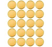 Cpolebev 20 Pieces Gold Discs Binder Rings Plastic Discs for Notebook and Planner Scrapbooking (Gold)