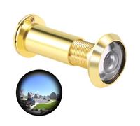 Cpolebev 200 Degree Retractable 36-58mm Security Door Viewer Peephole Peep Hole Spyhole + Cover, Gold