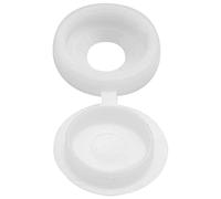 Cpolebev 200 Pcs Screw Cap Plastic Hinged Screw Head Covers Screw Cover Caps Replacement Screw Decorative Covers (White)