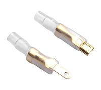 Cpolebev 200Pcs/50Pairs Female Male Spade Crimp Terminals Sleeve Wire Wrap Connector for 22-16 Awg 2.8Mm