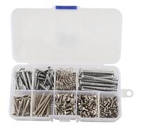 Cpolebev 204 Pcs Guitar Screw Kit 9 Types Assortment Set with Springs for Electric Guitar Bridge Pickup Pickguard Tuner Switch Neck Plate