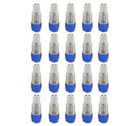 Cpolebev 20Pcs 3 PIN AC Powercon Connector Male Plug NAC3FCA NAC3FCB AC Cable 20A 250V Power Plug Adapter for Stage Light Easy to Use (B)