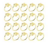 Cpolebev 20Pcs Napkin Rings - Gold Napkin Ring for Table Napkins - Holiday Napkin Rings Fall Napkin Rings for