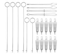 Cpolebev 20pcs Sewing Ring FlipperHook, Sewing Loop Turner Hooks Drawstring Threader Tool for Fabric Coats Jackets Hoodies