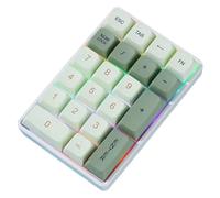 Cpolebev 21Keys Mini Keyboard 2.4G Wireless Number Pad Mechanical Numeric Keypad for Accounting Numpad Gaming ProgrammingKeypad B