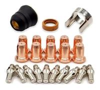 Cpolebev 23pcs PT-60-40 PT40 Plasma Cutting Torch Tip 1.0mm 51313 Electrode 52582 Plasma Cutting Flashlight Plasma Cutting