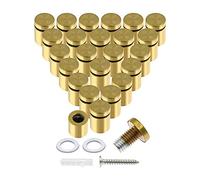Cpolebev 24 Pcs 3/4 inch x 1inch Stainless Steel Standoff Screws, Wall Sign Standoff Mounting Hardware Advertising Glass Standoff