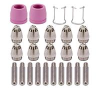 Cpolebev 24 PCS Plasma Cutter Cutting Torch Tip Nozzles Consumables Kit SG-55-60 WSD-60