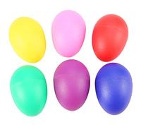Cpolebev 24 Pieces Egg Shaker Set Easter Eggs Maracas Eggs Musical Eggs Plastic Eggs For Easter Favours Supplies Musical Toys, 6 Colors