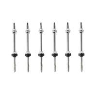 Cpolebev 25cm Solar Hanger Bolts Solar Panel Roof Mounting Screws M10 Solar PV Panel Mounting Bracket for Fixing Solar Panel 6Pc Easy to Use