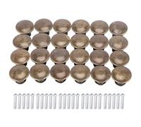 Cpolebev 25PCS Vintage Door Drawer Knobs 30mm Antique Kitchen Cabinet Cupboard Handles, for Dresser and Cabinet, Old Bronze